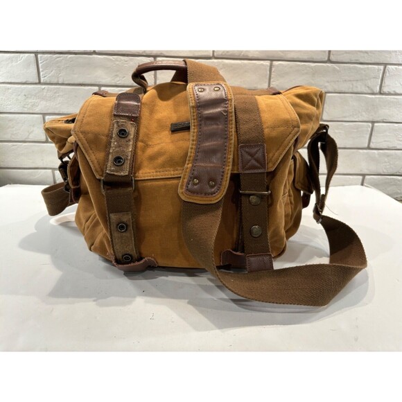 Evecase Camera Bog Brown Canvas Shoulder Bag or Crossbody
